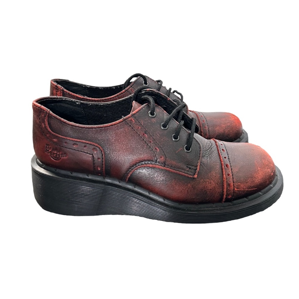 Dr. Martens Red and Black Women's Shoes